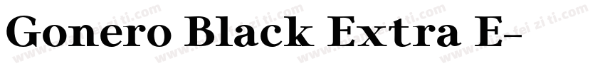 Gonero Black Extra E字体转换